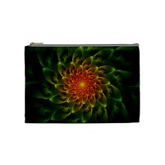 Beautiful Orange-green Desert Cactus Fractalspiral Cosmetic Bag (medium)  by jayaprime