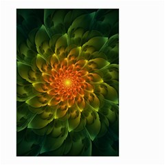 Beautiful Orange-green Desert Cactus Fractalspiral Small Garden Flag (two Sides) by jayaprime