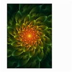 Beautiful Orange-Green Desert Cactus Fractalspiral Small Garden Flag (Two Sides) Front