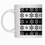 Snowflakes - Christmas pattern White Mugs Left