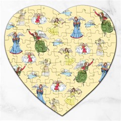 Christmas Angels  Jigsaw Puzzle (heart) by Valentinaart