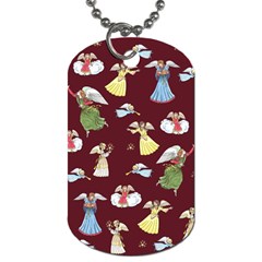 Christmas Angels  Dog Tag (one Side) by Valentinaart