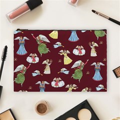 Christmas Angels  Cosmetic Bag (large)  by Valentinaart