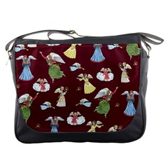 Christmas Angels  Messenger Bags by Valentinaart