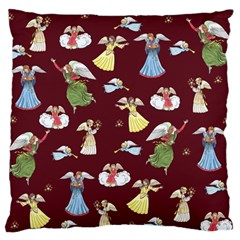 Christmas Angels  Large Flano Cushion Case (two Sides) by Valentinaart