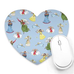 Christmas Angels  Heart Mousepads by Valentinaart