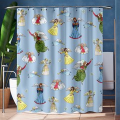 Christmas Angels  Shower Curtain 60  X 72  (medium)  by Valentinaart