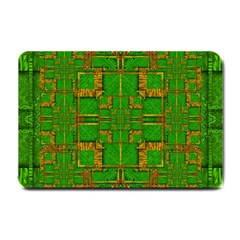 Golden Green And  Sunshine Pop Art Small Doormat  by pepitasart