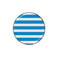 Blue And White Lines Hat Clip Ball Marker by berwies