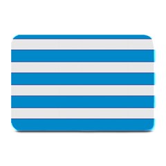 Blue And White Lines Plate Mats by berwies