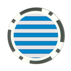 Blue And White Lines Poker Chip Card Guard (10 Pack) by berwies