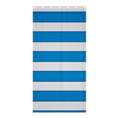 Blue And White Lines Shower Curtain 36  X 72  (stall) 