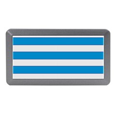 Blue And White Lines Memory Card Reader (mini) by berwies