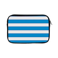 Blue And White Lines Apple Ipad Mini Zipper Cases by berwies