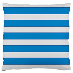 Blue And White Lines Standard Flano Cushion Case (two Sides) by berwies