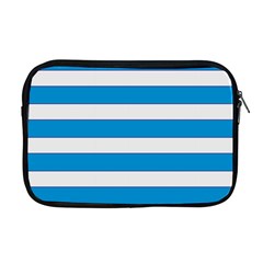 Blue And White Lines Apple Macbook Pro 17  Zipper Case by berwies