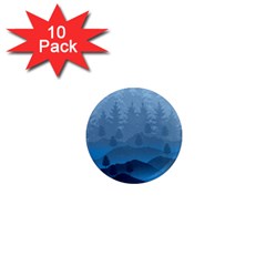 Blue Mountain 1  Mini Magnet (10 pack) 