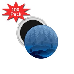 Blue Mountain 1 75  Magnets (100 Pack)  by berwies