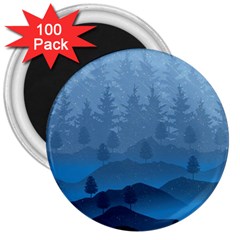 Blue Mountain 3  Magnets (100 pack)