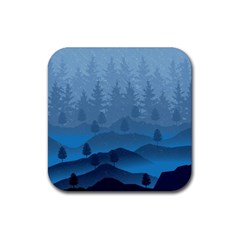 Blue Mountain Rubber Coaster (square)  by berwies