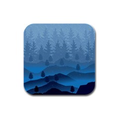 Blue Mountain Rubber Square Coaster (4 pack) 