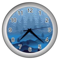 Blue Mountain Wall Clocks (Silver) 