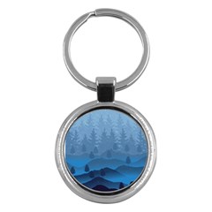 Blue Mountain Key Chains (round)  by berwies