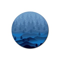 Blue Mountain Rubber Round Coaster (4 pack) 