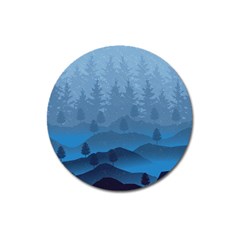 Blue Mountain Magnet 3  (round) by berwies