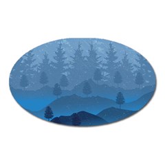 Blue Mountain Oval Magnet by berwies