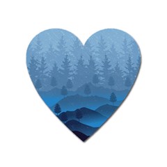 Blue Mountain Heart Magnet by berwies