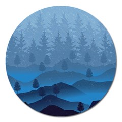 Blue Mountain Magnet 5  (Round)