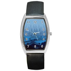 Blue Mountain Barrel Style Metal Watch