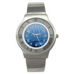 Blue Mountain Stainless Steel Watch