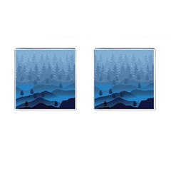 Blue Mountain Cufflinks (Square)