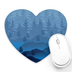 Blue Mountain Heart Mousepads