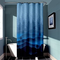 Blue Mountain Shower Curtain 36  x 72  (Stall) 