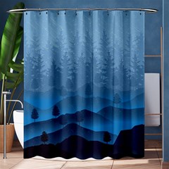 Blue Mountain Shower Curtain 60  x 72  (Medium) 