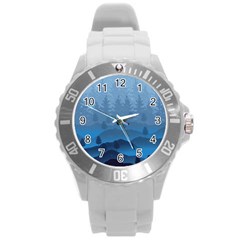 Blue Mountain Round Plastic Sport Watch (L)