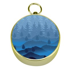 Blue Mountain Gold Compasses by berwies