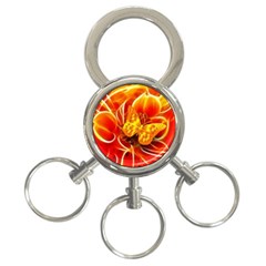 Arrangement Butterfly Aesthetics Orange Background 3-Ring Key Chains