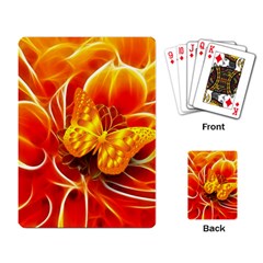 Arrangement Butterfly Aesthetics Orange Background Playing Card