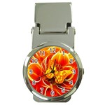 Arrangement Butterfly Aesthetics Orange Background Money Clip Watches Front