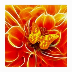 Arrangement Butterfly Aesthetics Orange Background Medium Glasses Cloth (2-Side)