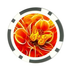 Arrangement Butterfly Aesthetics Orange Background Poker Chip Card Guard