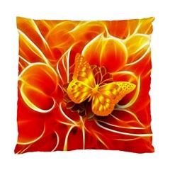 Arrangement Butterfly Aesthetics Orange Background Standard Cushion Case (two Sides) by Celenk