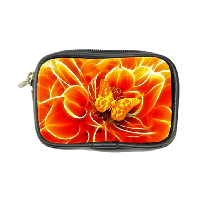 Arrangement Butterfly Aesthetics Orange Background Coin Purse