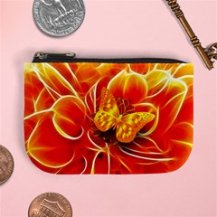 Arrangement Butterfly Aesthetics Orange Background Mini Coin Purses by Celenk