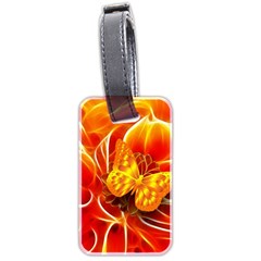 Arrangement Butterfly Aesthetics Orange Background Luggage Tags (Two Sides)