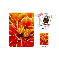 Arrangement Butterfly Aesthetics Orange Background Playing Cards (Mini) 